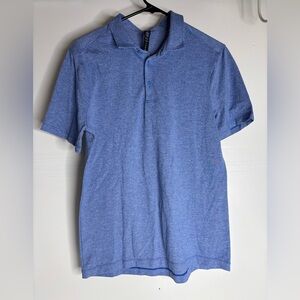 Lululemon Evolution SS Performance Stretch Polo Shirt Blue Heather Men's Medium